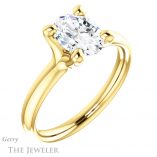 Oval Shaped Forever One Moissanite Engagement Ring #GTJ976-oval-fo-y 4 Oval Shaped Forever One Moissanite Engagement Ring #GTJ976-oval-fo-y