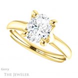 Oval Shaped Forever One Moissanite Engagement Ring #GTJ976-oval-fo-y 5 Oval Shaped Forever One Moissanite Engagement Ring #GTJ976-oval-fo-y