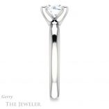 Round Cut Forever One Moissanite Engagement Ring #GTJ976-round-fo-w