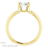 Round Cut Forever One Moissanite Engagement Ring #GTJ976-round-fo-y 2 Round Cut Forever One Moissanite Engagement Ring #GTJ976-round-fo-y