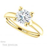 Round Cut Forever One Moissanite Engagement Ring #GTJ976-round-fo-y 5 Round Cut Forever One Moissanite Engagement Ring #GTJ976-round-fo-y