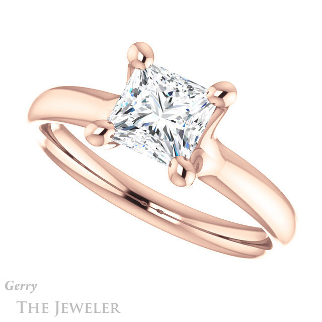 Princess Cut Forever One Moissanite Engagement Ring #GTJ976-square-fo-r 5 Princess Cut Forever One Moissanite Engagement Ring #GTJ976-square-fo-r