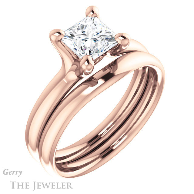 Princess Cut Forever One Moissanite Engagement Ring #GTJ976-square-fo-r 6 Princess Cut Forever One Moissanite Engagement Ring #GTJ976-square-fo-r