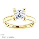 Princess Cut Forever One Moissanite Engagement Ring #GTJ976-square-fo-y 1 Princess Cut Forever One Moissanite Engagement Ring #GTJ976-square-fo-y