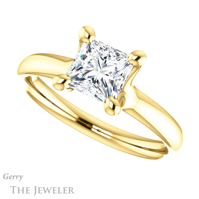 Princess Cut Forever One Moissanite Engagement Ring #GTJ976-square-fo-y 5 Princess Cut Forever One Moissanite Engagement Ring #GTJ976-square-fo-y