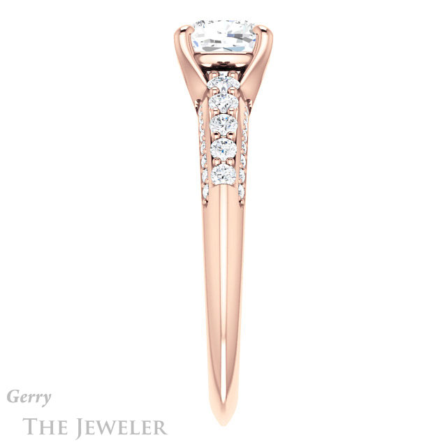 Cushion Cut Forever One Moissanite Engagement Ring #GTJ977-cushion-fo-r 3 Cushion Cut Forever One Moissanite Engagement Ring #GTJ977-cushion-fo-r