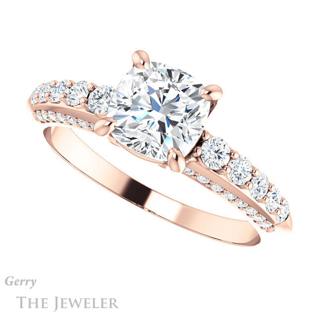 Cushion Cut Forever One Moissanite Engagement Ring #GTJ977-cushion-fo-r 5 Cushion Cut Forever One Moissanite Engagement Ring #GTJ977-cushion-fo-r