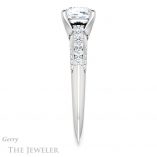 Cushion Cut Forever One Moissanite Engagement Ring #GTJ977-cushion-fo-w 3 Cushion Cut Forever One Moissanite Engagement Ring #GTJ977-cushion-fo-w