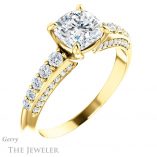 Cushion Cut Forever One Moissanite Engagement Ring #GTJ977-cushion-fo-y