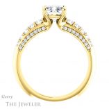 Cushion Cut Forever One Moissanite Engagement Ring #GTJ977-cushion-fo-y