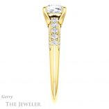 Cushion Cut Forever One Moissanite Engagement Ring #GTJ977-cushion-fo-y