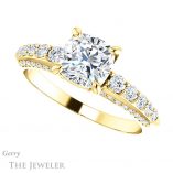 Cushion Cut Forever One Moissanite Engagement Ring #GTJ977-cushion-fo-y