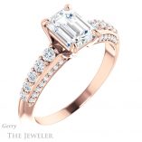 Emerald Cut Forever One Moissanite Engagement Ring #GTJ977-emerald-fb-r 4 Emerald Cut Forever Brilliant Moissanite Engagement Ring #GTJ977-emerald-fb-r