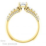Emerald Cut Forever Brilliant Moissanite Engagement Ring #GTJ977-emerald-fb-y