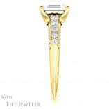 Emerald Cut Forever Brilliant Moissanite Engagement Ring #GTJ977-emerald-fb-y