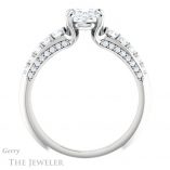 Oval Shaped Forever One Moissanite Engagement Ring #GTJ977-oval-fo-w