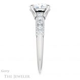 Oval Shaped Forever One Moissanite Engagement Ring #GTJ977-oval-fo-w