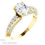 Oval Shaped Forever One Moissanite Engagement Ring #GTJ977-oval-fo-y