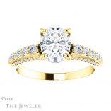 Oval Shaped Forever One Moissanite Engagement Ring #GTJ977-oval-fo-y