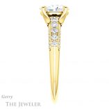 Oval Shaped Forever One Moissanite Engagement Ring #GTJ977-oval-fo-y