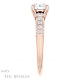 Round Cut Forever One Moissanite Engagement Ring #GTJ977-round-fo-r