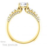 Round Cut Forever One Moissanite Engagement Ring #GTJ977-round-fo-y