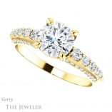 Round Cut Forever One Moissanite Engagement Ring #GTJ977-round-fo-y