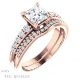 Princess Cut Forever One Moissanite Engagement Ring #GTJ977-square-fo-r