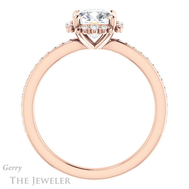 Cushion Cut Forever One Moissanite Engagement Ring #GTJ978-cushion-fo-r