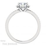 Cushion Cut Forever One Moissanite Engagement Ring #GTJ978-cushion-fo-w 2 Cushion Cut Forever One Moissanite Engagement Ring #GTJ978-cushion-fo-w