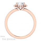 Round Cut Forever One Moissanite Engagement Ring #GTJ978-round-fo-r