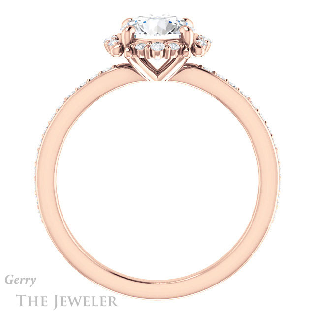 Round Cut Forever One Moissanite Engagement Ring #GTJ978-round-fo-r