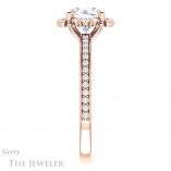 Round Cut Forever One Moissanite Engagement Ring #GTJ978-round-fo-r