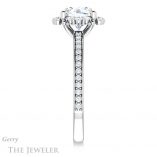 Round Cut Forever One Moissanite Engagement Ring #GTJ978-round-fo-w 3 Round Cut Forever One Moissanite Engagement Ring #GTJ978-round-fo-w