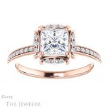 Princess Cut Forever One Moissanite Engagement Ring #GTJ978-square-fo-r