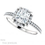 Princess Cut Forever One Moissanite Engagement Ring #GTJ978-square-fo-w 5 Princess Cut Forever One Moissanite Engagement Ring #GTJ978-square-fo-w