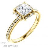 Princess Cut Forever One Moissanite Engagement Ring #GTJ978-square-fo-y 4 Princess Cut Forever One Moissanite Engagement Ring #GTJ978-square-fo-y