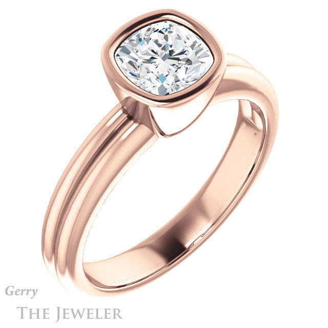 Cushion Cut Forever One Moissanite Engagement Ring #GTJ979-cushion-fo-r 4 Cushion Cut Forever One Moissanite Engagement Ring #GTJ979-cushion-fo-r