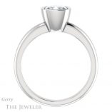 Cushion Cut Forever One Moissanite Engagement Ring #GTJ979-cushion-fo-w