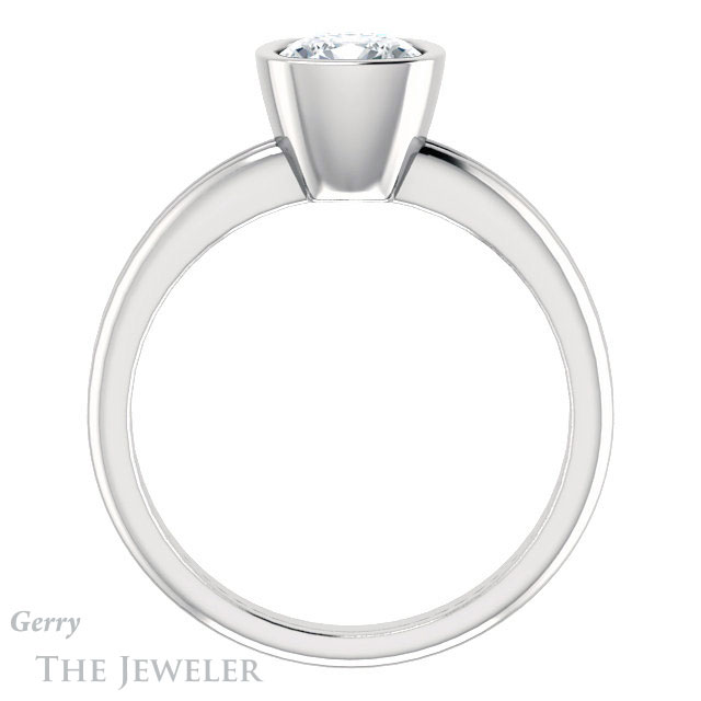 Cushion Cut Forever One Moissanite Engagement Ring #GTJ979-cushion-fo-w