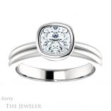 Cushion Cut Forever One Moissanite Engagement Ring #GTJ979-cushion-fo-w