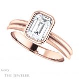 Emerald Cut Forever One Moissanite Engagement Ring #GTJ979-emerald-fb-r 5 Emerald Cut Forever Brilliant Moissanite Engagement Ring #GTJ979-emerald-fb-r