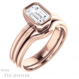 Emerald Cut Forever One Moissanite Engagement Ring #GTJ979-emerald-fb-r 6 Emerald Cut Forever Brilliant Moissanite Engagement Ring #GTJ979-emerald-fb-r