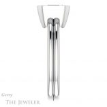 Emerald Cut Forever One Moissanite Engagement Ring #GTJ979-emerald-fb-w 3 Emerald Cut Forever Brilliant Moissanite Engagement Ring #GTJ979-emerald-fb-w