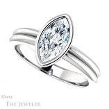 Marquise Cut Forever Brilliant Moissanite Engagement Ring #GTJ979-marquise-fb-w