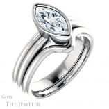 Marquise Cut Forever Brilliant Moissanite Engagement Ring #GTJ979-marquise-fb-w