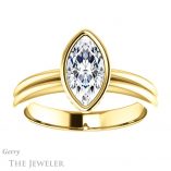 Marquise Cut Forever One Moissanite Engagement Ring #GTJ979-marquise-fb-y 1 Marquise Cut Forever Brilliant Moissanite Engagement Ring #GTJ979-marquise-fb-y