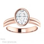 Oval Shaped Forever One Moissanite Engagement Ring #GTJ979-oval-fo-r 1 Oval Shaped Forever One Moissanite Engagement Ring #GTJ979-oval-fo-r