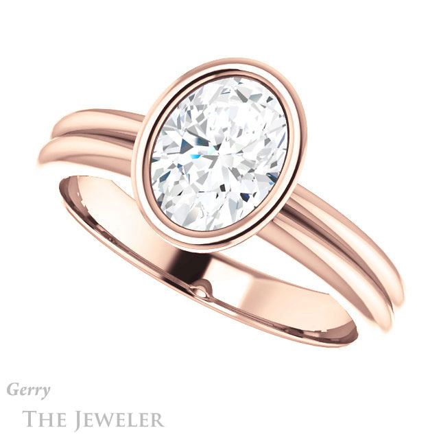 Oval Shaped Forever One Moissanite Engagement Ring #GTJ979-oval-fo-r 5 Oval Shaped Forever One Moissanite Engagement Ring #GTJ979-oval-fo-r