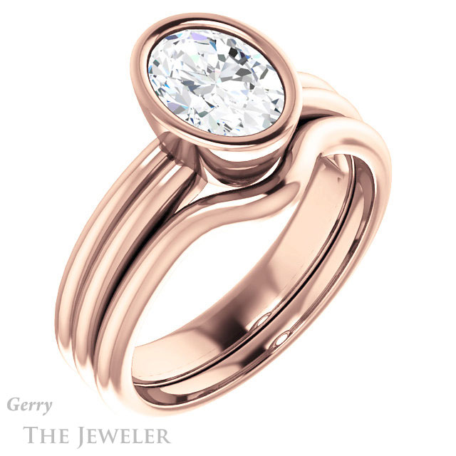 Oval Shaped Forever One Moissanite Engagement Ring #GTJ979-oval-fo-r 6 Oval Shaped Forever One Moissanite Engagement Ring #GTJ979-oval-fo-r